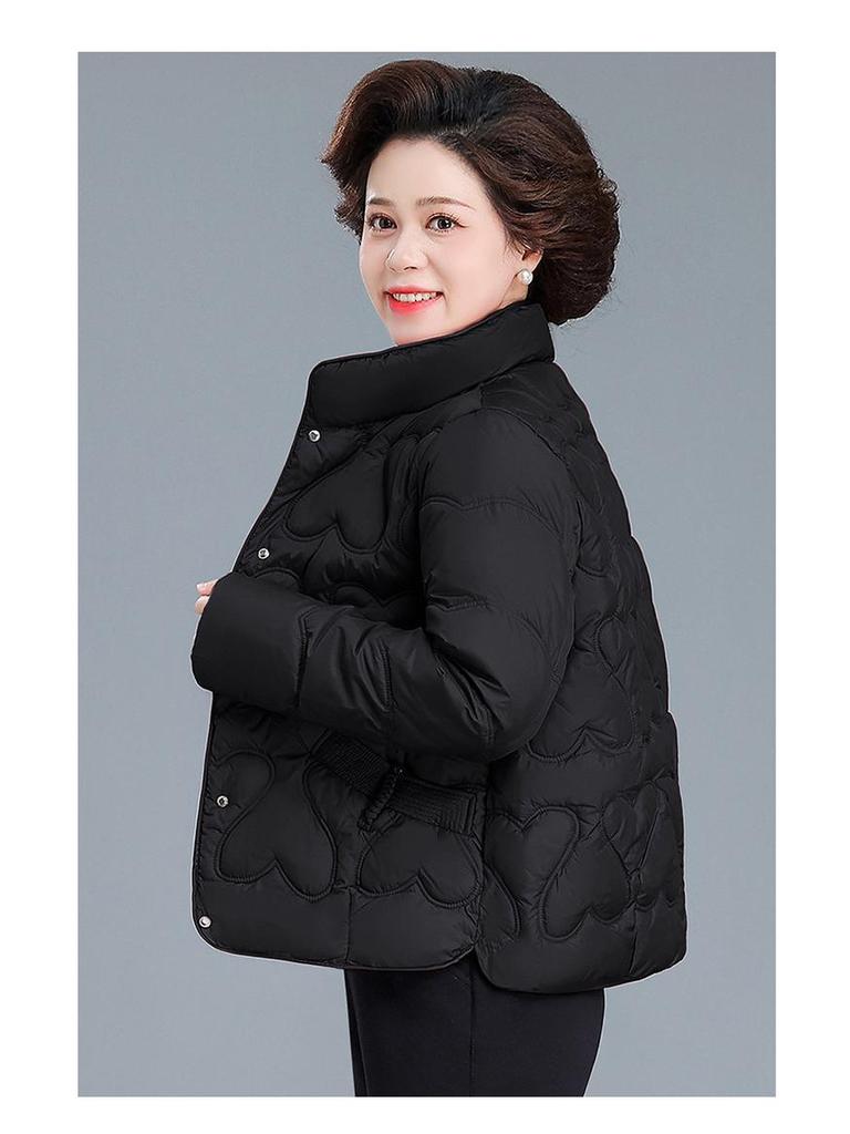 Hengyuanxiang Winter Cotton Jacket for Middle-aged Women - Chinese Style, Warm, Short Design