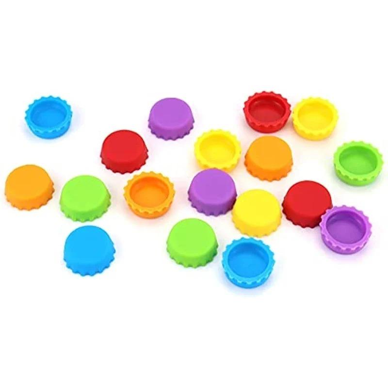 1PC Reusable Silica Gel Bottle Cap Sealed Beer Cap Vinegar Soy Sauce Bottle Soda Cola Cap Wine Protective Stopper