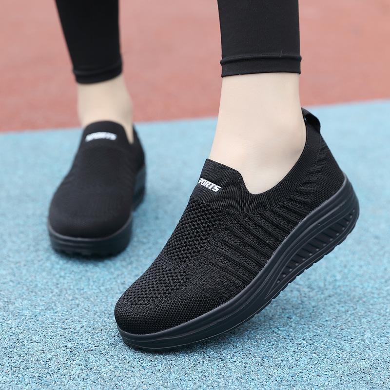Women's White Slip-On Nurse Shoes: Air Cushion, Soft Sole, Lightweight, Comfortable, Thick Sole