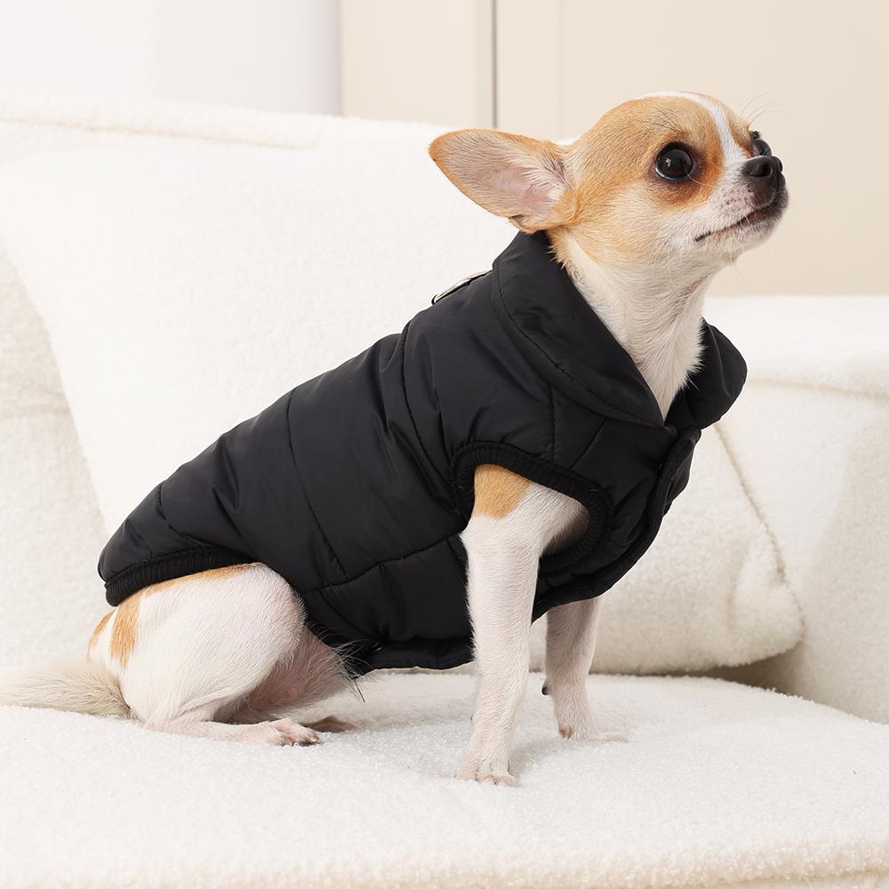 Winter Dog Jacket For Small Medium Dogs Cats Windproof Warm With D-ring Puppy Clothes Chihuahua Yorkshire Pet Fleece Costume