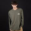 ASTRAL PROJECTION Graffiti Lettering Oversized Long Sleeve T-Shirt_Khaki
