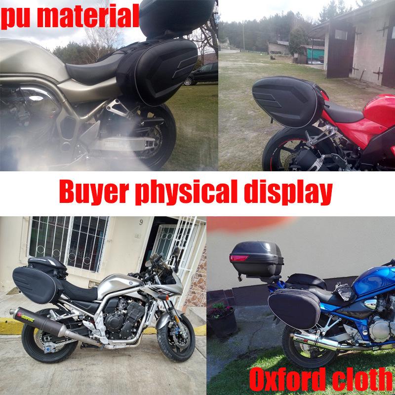 Motorcycle Saddlebags: Tail Bag with Helmet Storage & Waterproof Cover