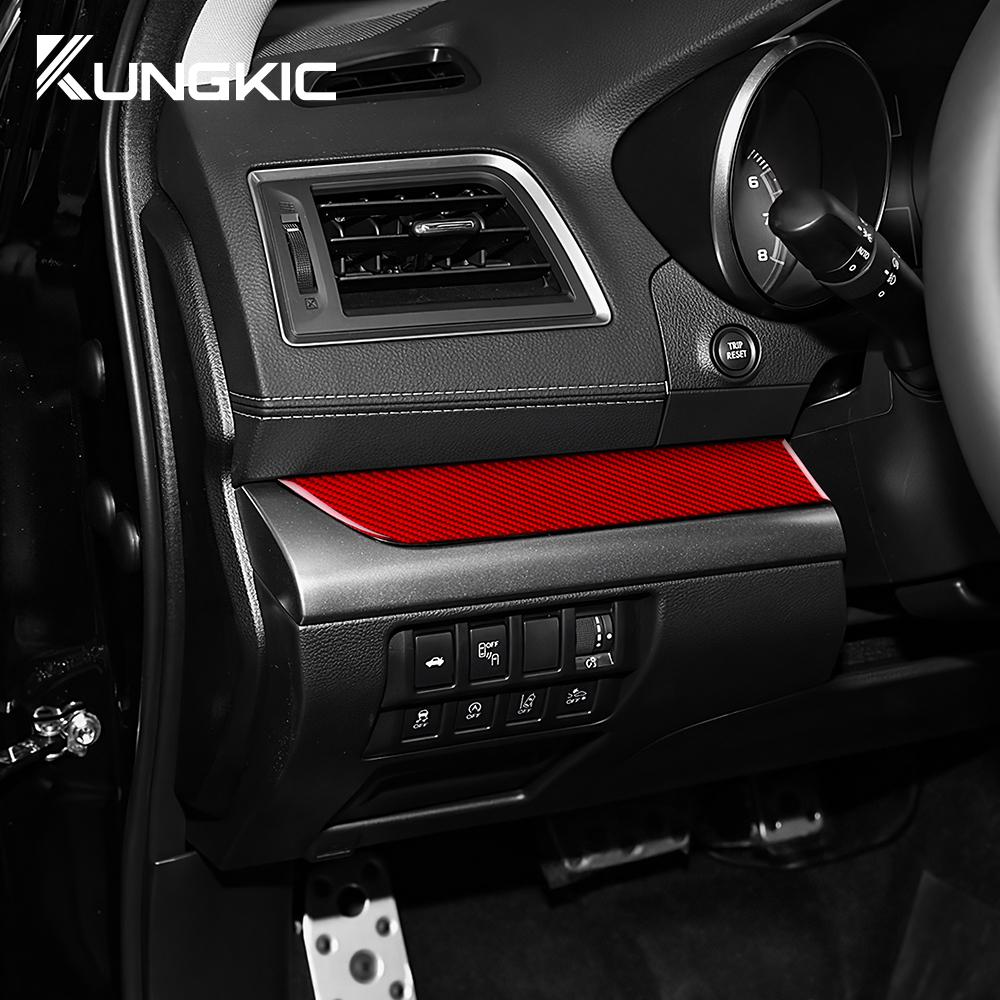 Real Soft Carbon Fiber Sticker For Subaru Legacy Outback 2015 2016 2017 2018 2019 LHD Car Driver Co-pilot Dashboard Accessories