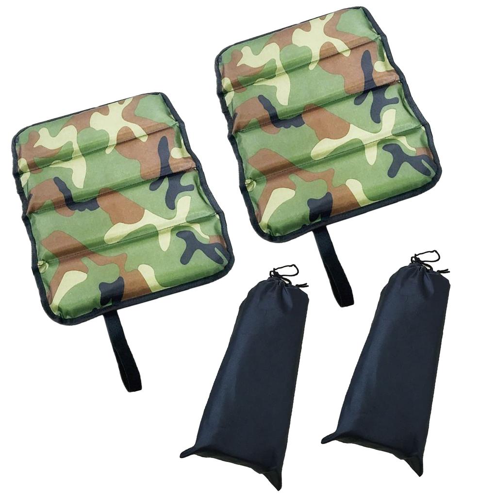 Nullie Camping Fishing Camouflage Mat Cushion Folds Into Four Compact Storage Waterproof Moisture Proof Set of 2