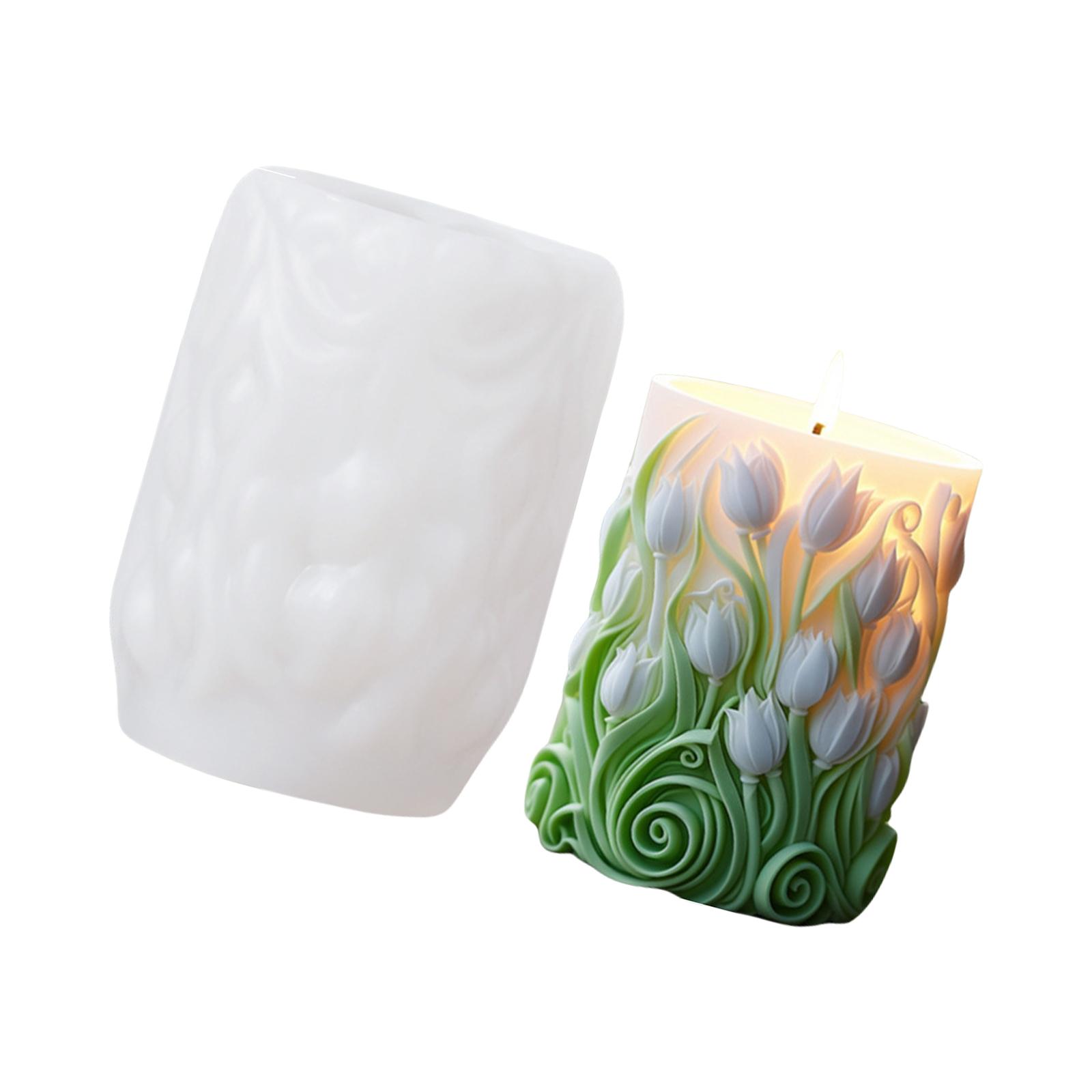 

Силиконовые формы Цилиндр с цветком Формы для свечей Формы для эпоксидной смолы Формы для литья Формы с резным узором Формы для гипса с волной B