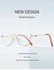 New Style Photochromic Anti-Blue Light Cat Eye Half-Frame Glasses with Metal Spring Hinges