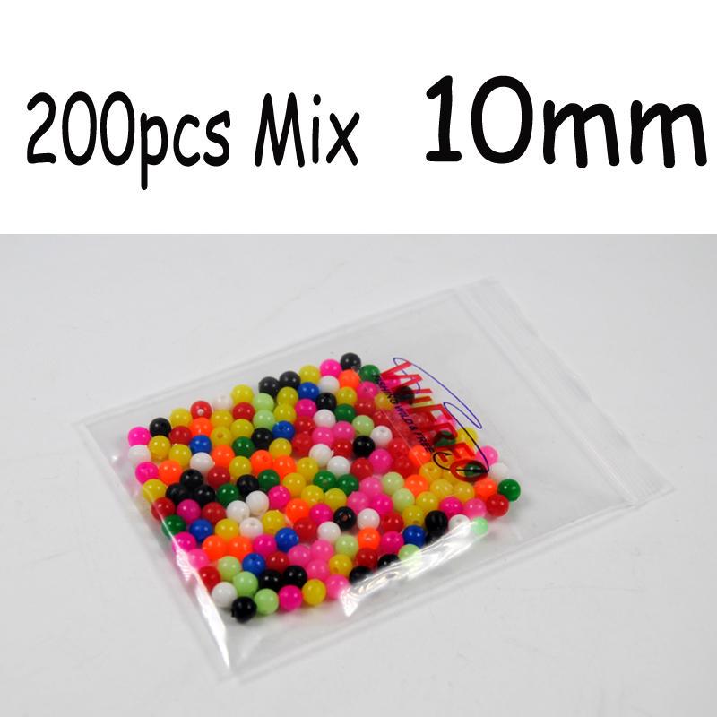 Wifreo 200PCS Multiple Color Mixed Fishing Rigging Plastic Beads Stops for Lure Spinners Sabiki DIY 4mm 5mm 6mm 8mm