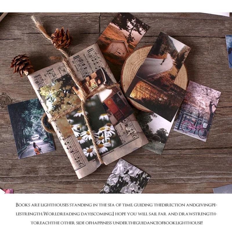 50pcs Landscape Stickers Kawaii Scrapbooking Paper Supplies Junk Journal Decor Craft Stationery DIY Diary Stickers