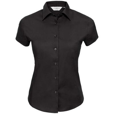 Womens/Ladies Stretch Easy-Care Fitted Short-Sleeved Shirt