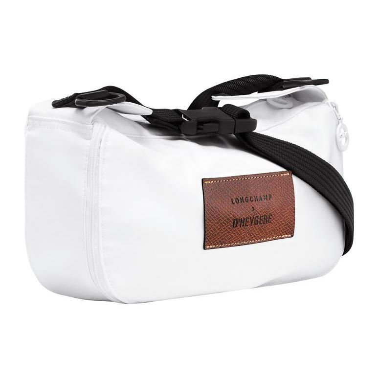 New LONGCHAMP D'HEYGERE Collaboration Polyester Shoulder Bag Backpack Women's White 10181SD3007