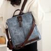 Zipper Backpack Women's Block Color Backpack Female Anti-Theft Schoolbag