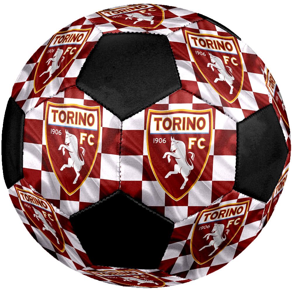 Torino FC Size 5 Soccer Ball, Machine-Stitched PVC, Durable & High Bounce, All Ages Fit, Fan Merchandise, Matches & Outdoor Use.