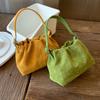Small Shoulder Bag In Suede Material With Inner Phone Pocket For Fashionable Outings