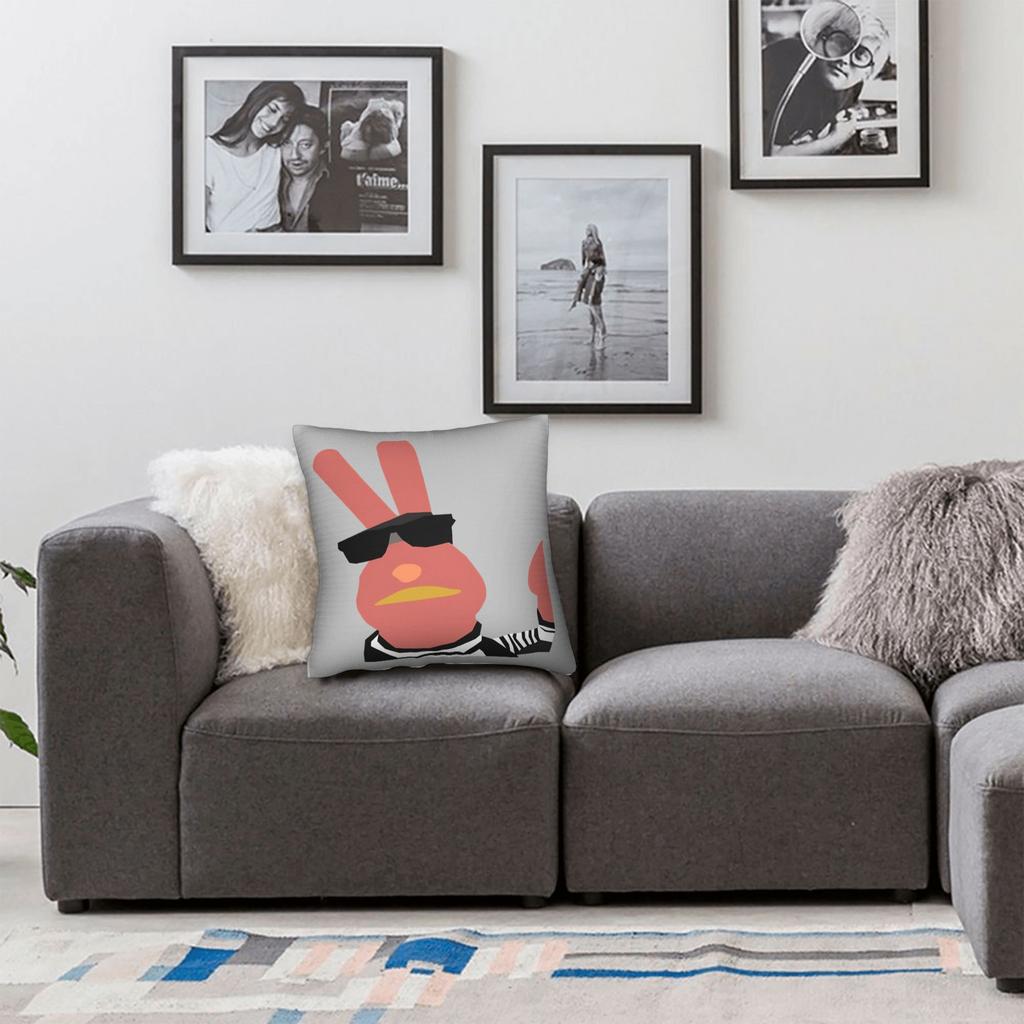 Comedy 31 M-Minutos Pillow Cover Red Bunny Soft Cushion Cover Vintage Pillow Case For Living Room Bed Chair