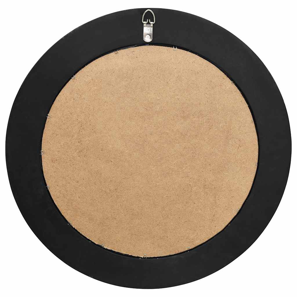 Baroque Style Wall Mirror 50 cm Black