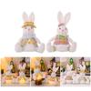Easter LED Light Rabbit Doll Spring Easter Decorations for Car Rabbit Ornaments Kid Gift 2024 Holiday Party