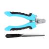 Pet Nail Clipper Set Dog Stainless Steel Nail Trimmer Safety Guard To Avoid OverCutting(Lake Blue Large )