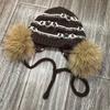 Maillard Striped Ear Bag Japanese and Korean Women's Geometric Jacquard Wool Hat Winter Windproof and Cold Ear Protection Lei Feng Hat