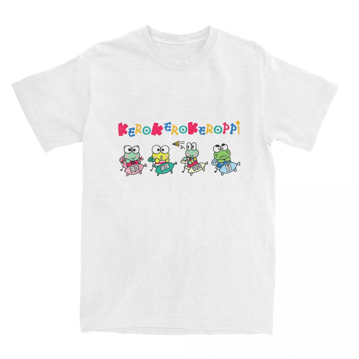 

Keroppi School T Shirt Amusing O-Neck Vintage Streetwear Short Sleeve Casual Cotton Versatile Amusing Daily Stylish Unisex Tops 4XL