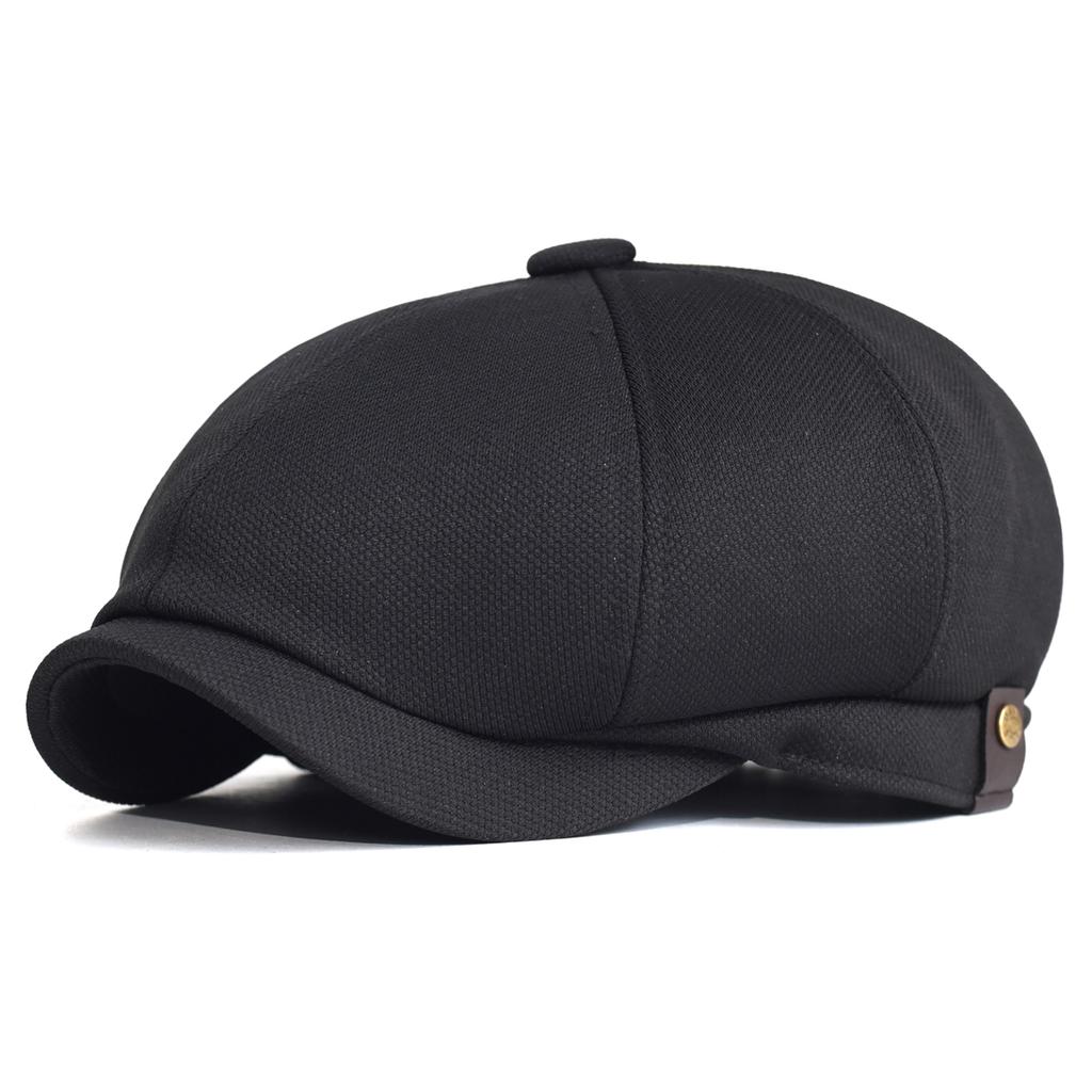 Șepci casual de vară-primăvară pentru băieți de ziar, respirabile, de exterior, retro, berete, pălărie octogonală, șepci plate uni la modă