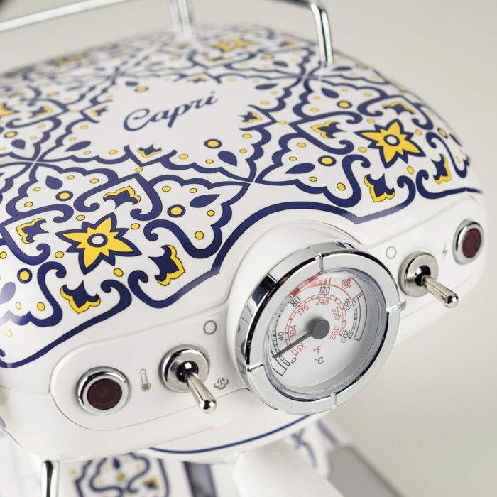 Ariete Capri 1389 Macchina Da Caffè Manuale 850W 15 Bar Cappuccinatore Blu Acciaio