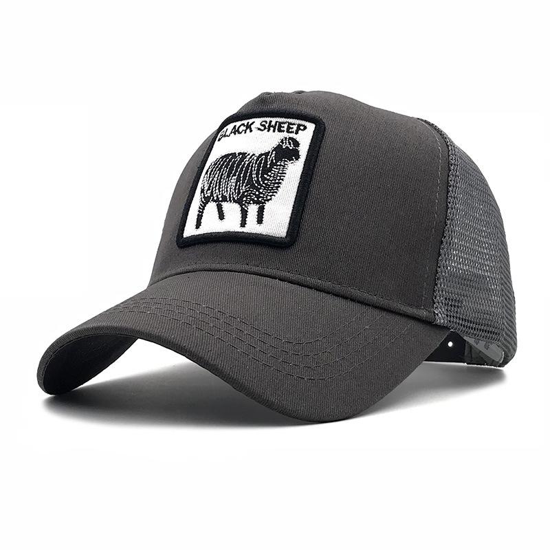 Spring And Summer Baseball Net Hat Animal Patch Color Matching Cap Embroidery Men And Women Fashion Personality