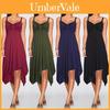Dames Midi Jurk Voor de Zomer Met Elegant Mouwloos Ontwerp En G-string Stijl**