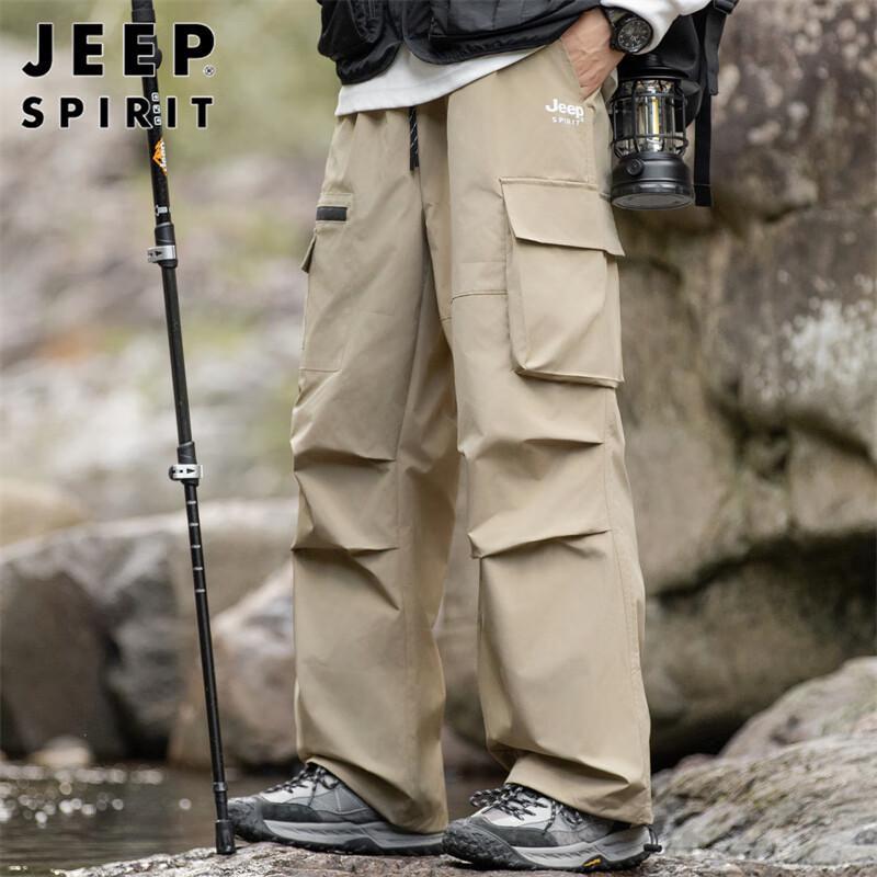 JEEP SPIRIT Men's Loose Straight Cargo Pants