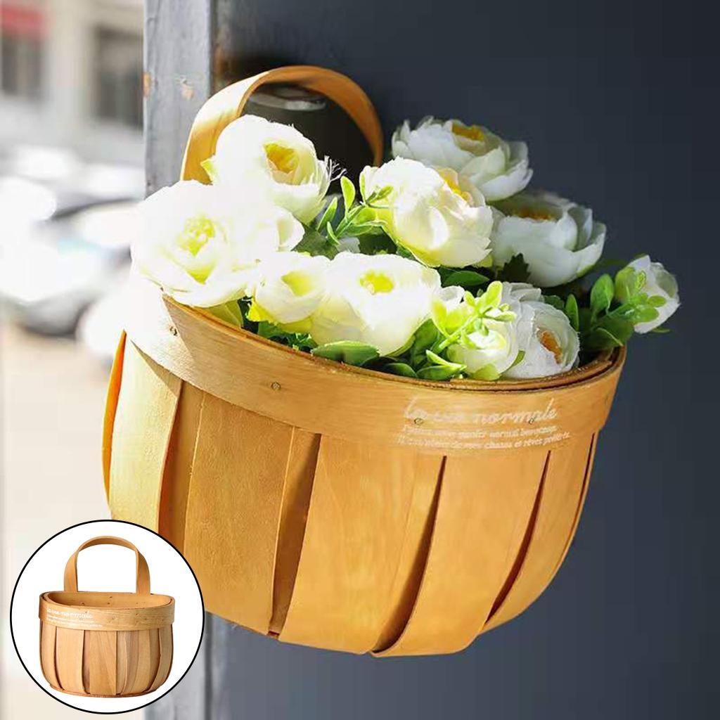 

Hanging Woven Storage Basket Stylish Laundry Hamper Flower Container a