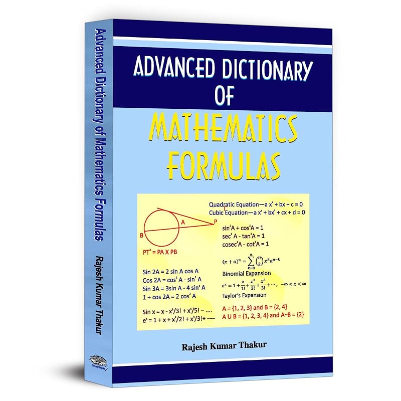 Advanced Dictionary Of Mathematics Formulas