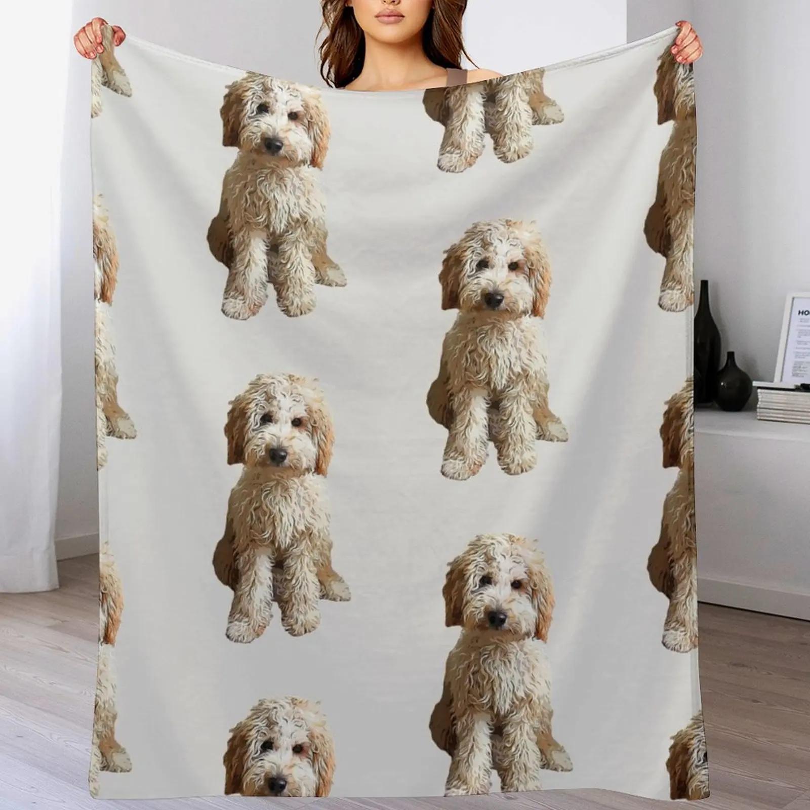

Labradoodle Cute Puppy Dog Throw Blanket Fluffy Cozy Throw Blanket for Home Decor 102x76cm(40x30in)