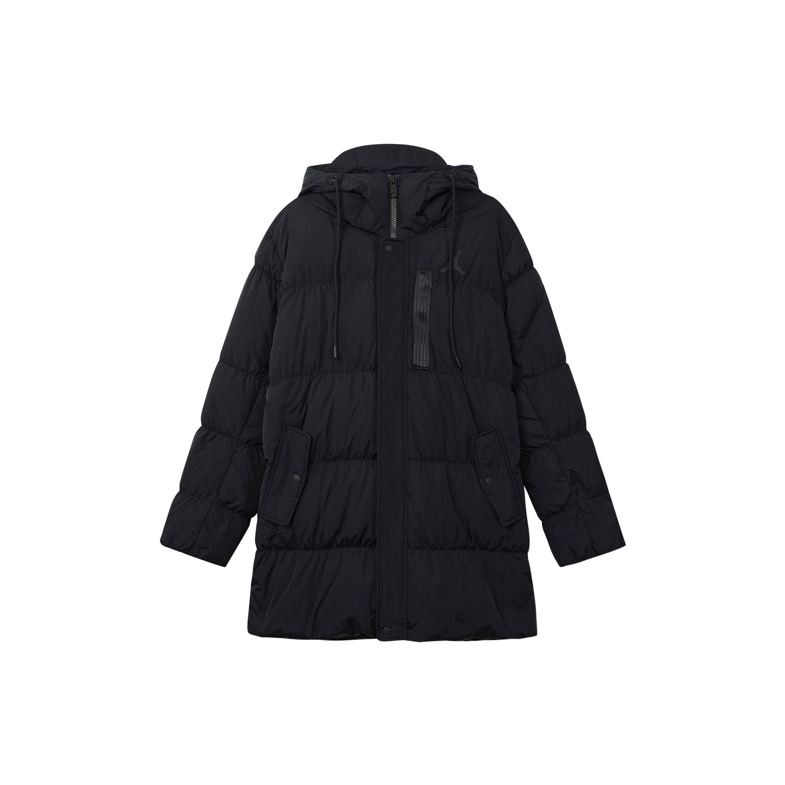 

Мужской пуховик Jordan с однотонным принтом логотипа на молнии и капюшоном, черная DZ4554-010 M