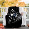 Coperta a Tema Stampata con Motivi di Moto da Fuoristrada - Perfetta per Divano, Letto, Viaggi e Uso Esterno | Lavabile in Lavatrice, Accogliente e Resistente.