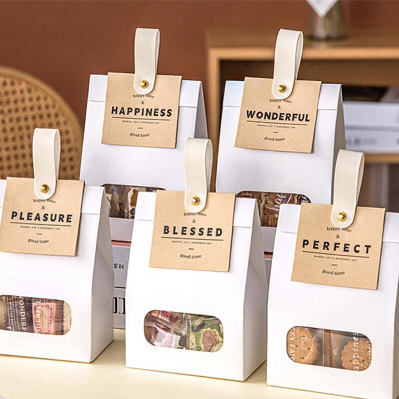 Pabei Kraft & White Card Self-Standing Packaging Bags
