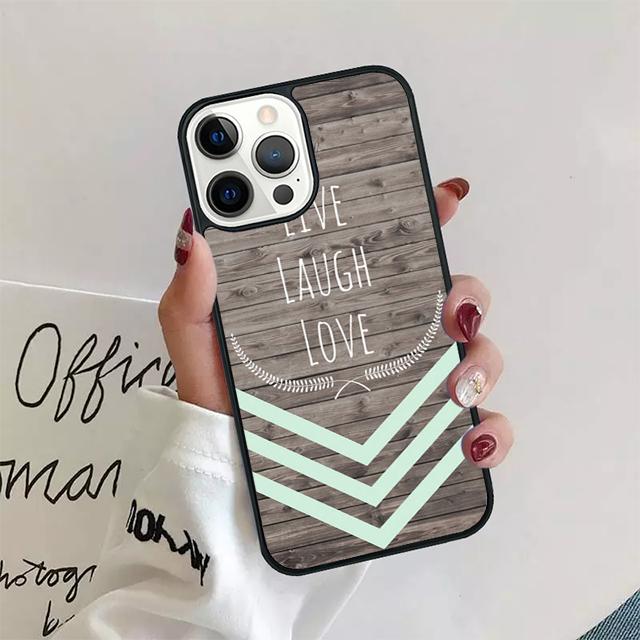Live Laugh Love Quotes Phone Case Cover For iPhone 17 Air 15 16 14 13 12 Pro Max 11 Pro Max Plus Coque Shell