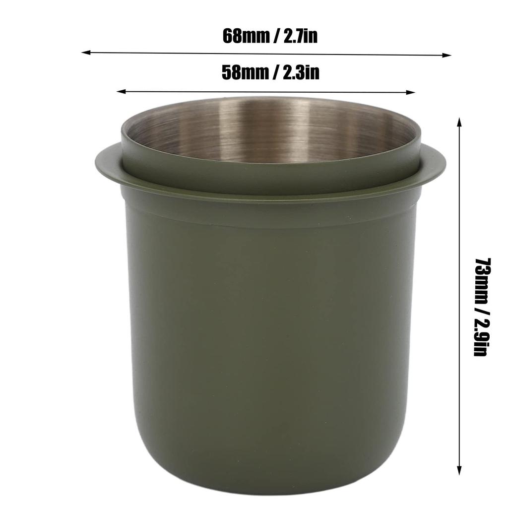 150ml Stainless Steel Coffee Dosing Cup, Stickless Crema Coffee Product, Anti-Flying Powder, Easy to Clean, Compatible with 58mm Italian Handle