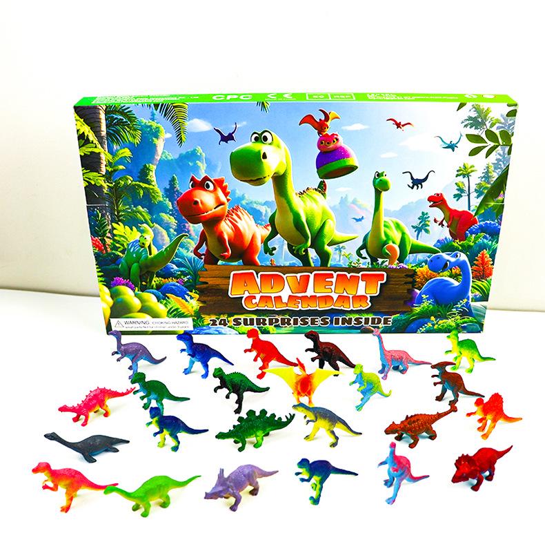 24denní dinosauří vánoční odpočítávací krabička: Trhací hra a dárek pro děti