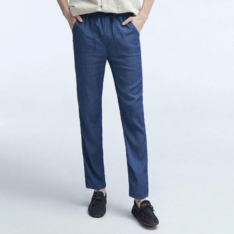 Baiyu Men S Soft Relax Denim pantS 2 optionS Idlm