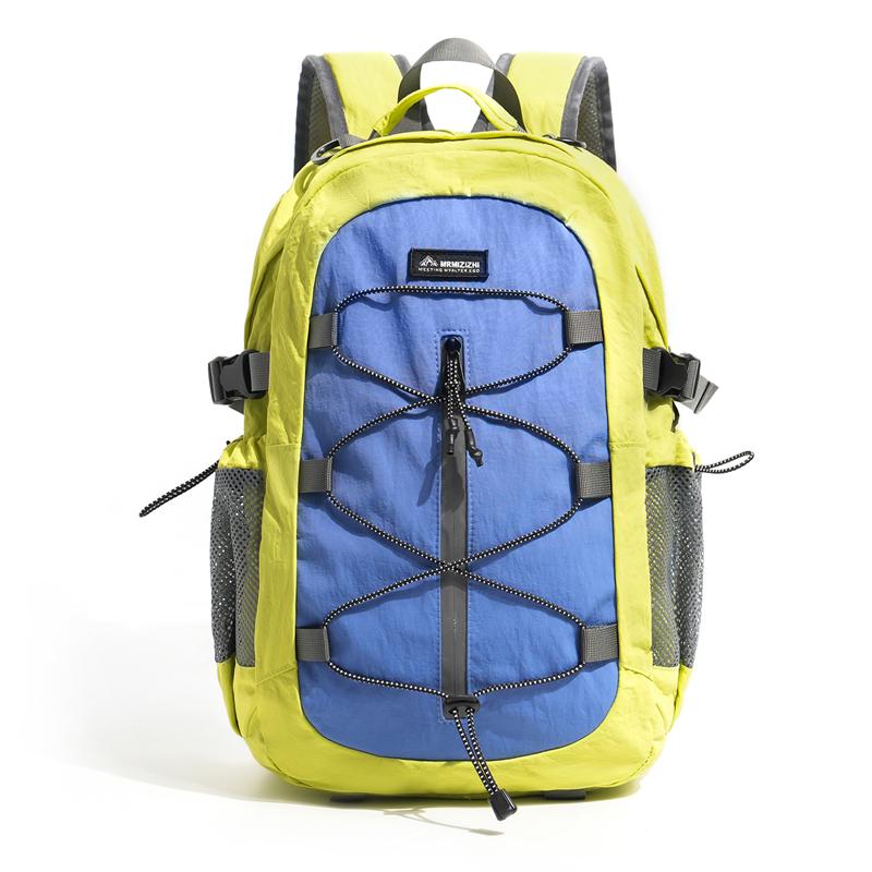 

Outdoor Backpack Color Block Large Capacity Sports Backpack Student Schoolbag Small зелений