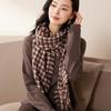 Women's 100% Pure Cashmere Houndstooth Tassel Scarf - Autumn/Winter Versatile Fashion Accessory