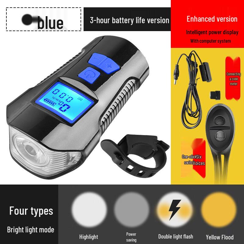 Nu Feng PG-0301-A Bicycle Headlight with Speedometer & Horn