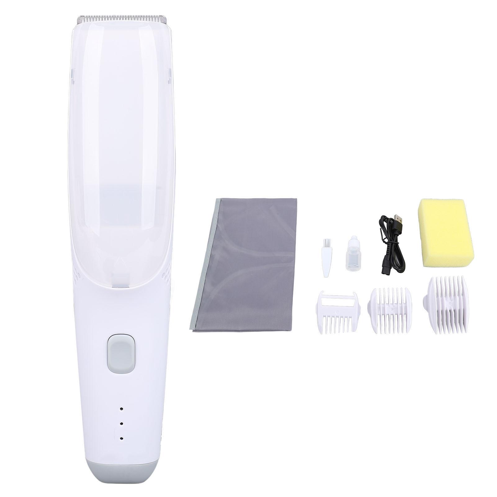 

Детская машинка для стрижки волос с вакуумом IPX7 водонепроницаемая беспроводная безопасная стрижка волос детский триммер для волос белый