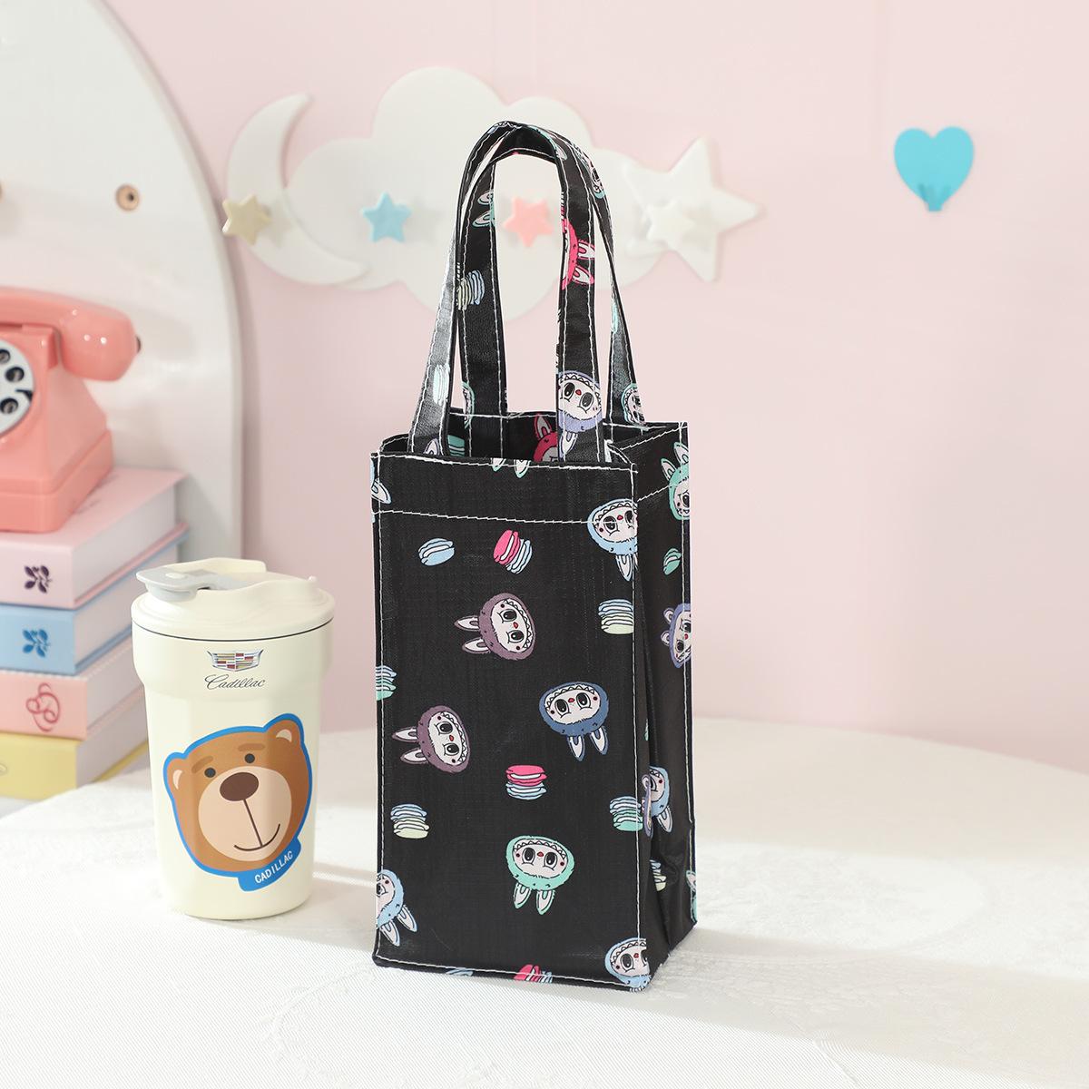 

POP MART Водонепроницаемая сумка для стакана, сумка для чайника, студенческая мини-сумка-тоут, экологичная сумка, сумка для хранения зонта Large