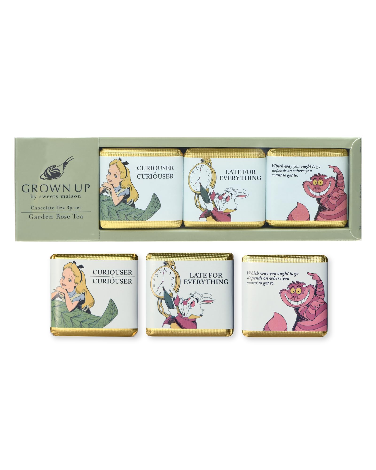 Sweets Maison Bath Bomb Gift Alice in Wonderland Chocolate Fizz Character Perfect for Gifts for Small Day Gifts Set (3 pieces) - Design, Birthdays,