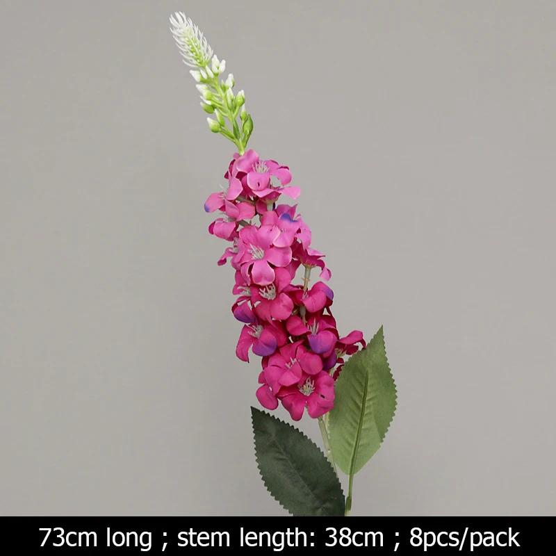 

8pcs Pink Snapdragon Artificial Flowers Silk Hyacinth Long Stem for Wedding Party Floral Arrangement Home Vase Decoration 28.7inch горячий розовый