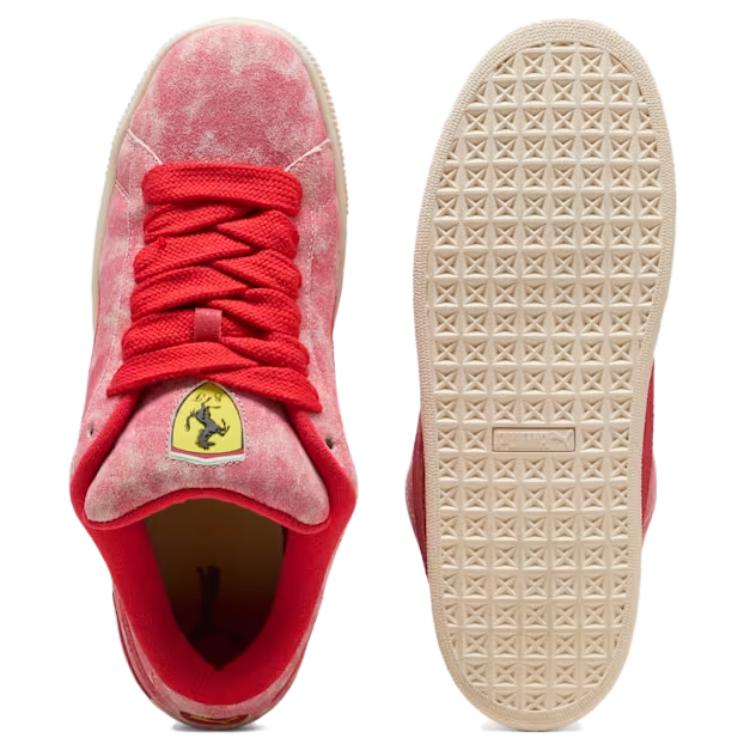 Puma Scuderia Ferrari X Suede XL Desert Sun Pack - Rosso Corsa Men Sneakers Pink Alpine-Snow 308785-01