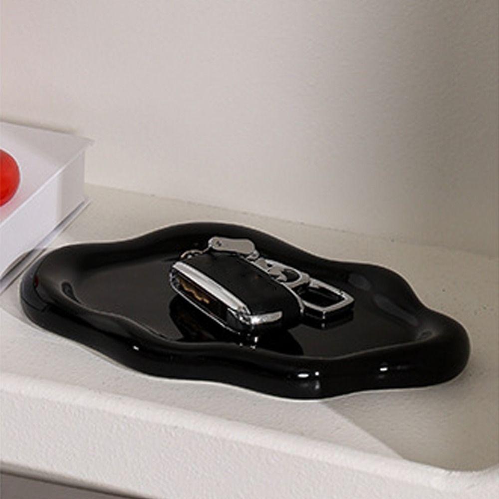 Ceramic Trinket Tray Stylish Jewelry Display Dish Perfumes Arrangement Ring Holder  Aesthetic Gift