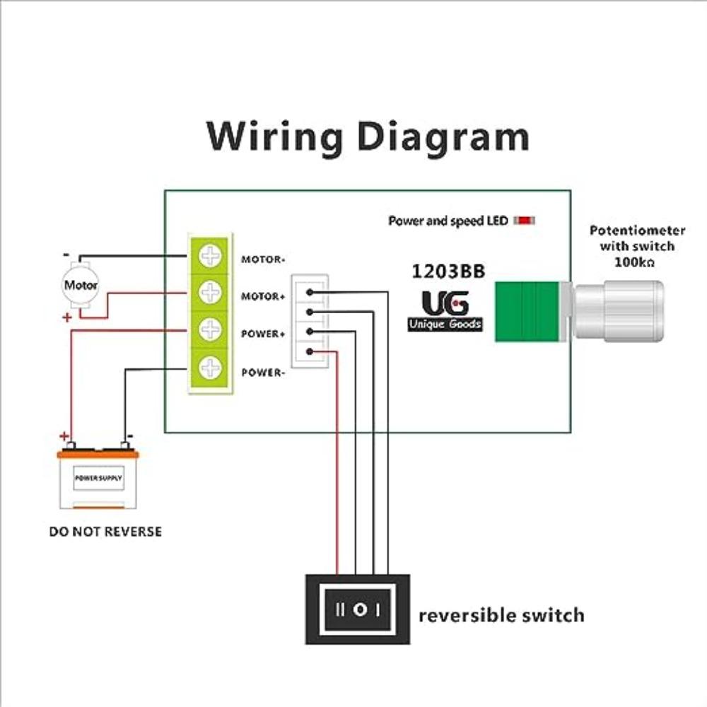DC Motor Speed Regulator 3A 80W peed Controller 1203BB DC Controller  PWM