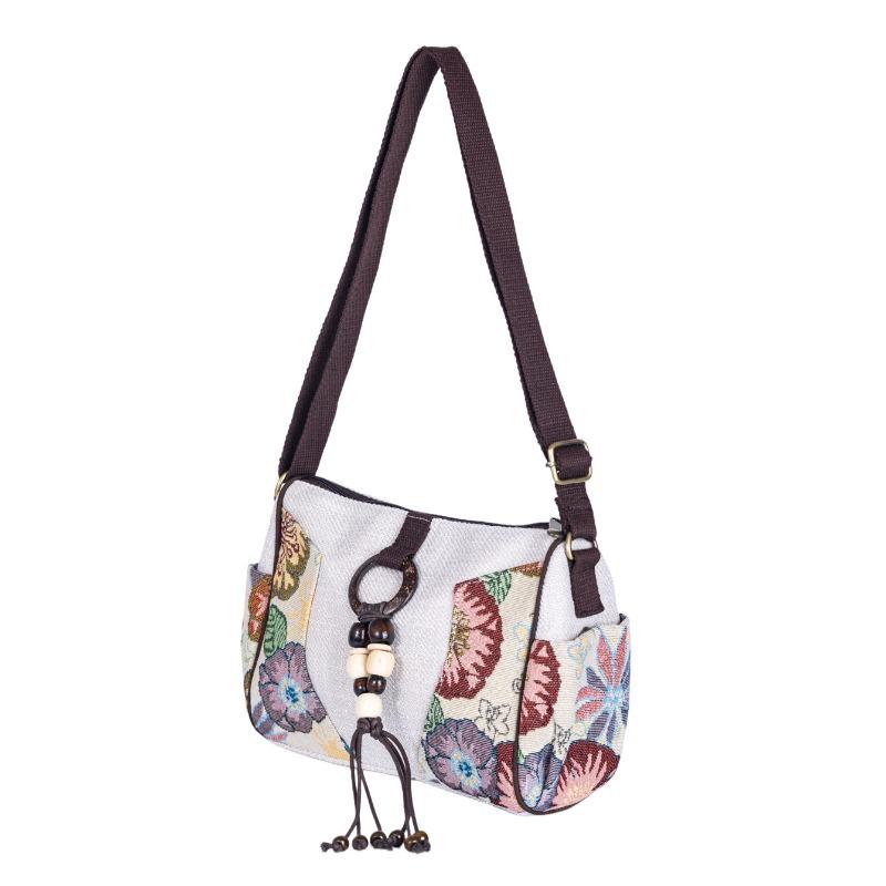 

Ethnic Style Ladies Single-shoulder Backpack, Commuting Mobile Phone, Loose Change Crossbody Bag, Hand-held Bag слоновая кость