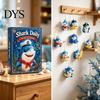 Countdown to Christmas Gift Box Marine Shark Advent Calendar, 24 Days Acrylic Collectible Birthday Gifts for Children Figures, Hanging Ornament